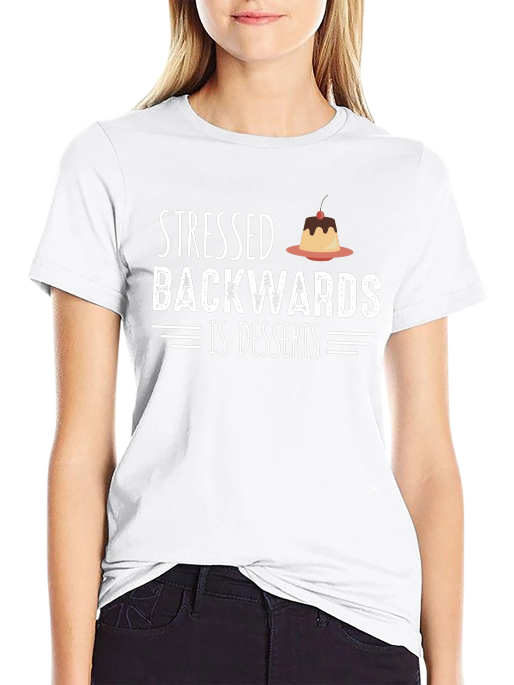 Stressed Backwards Is Desserts T-Shirt Funny Foodie Tee