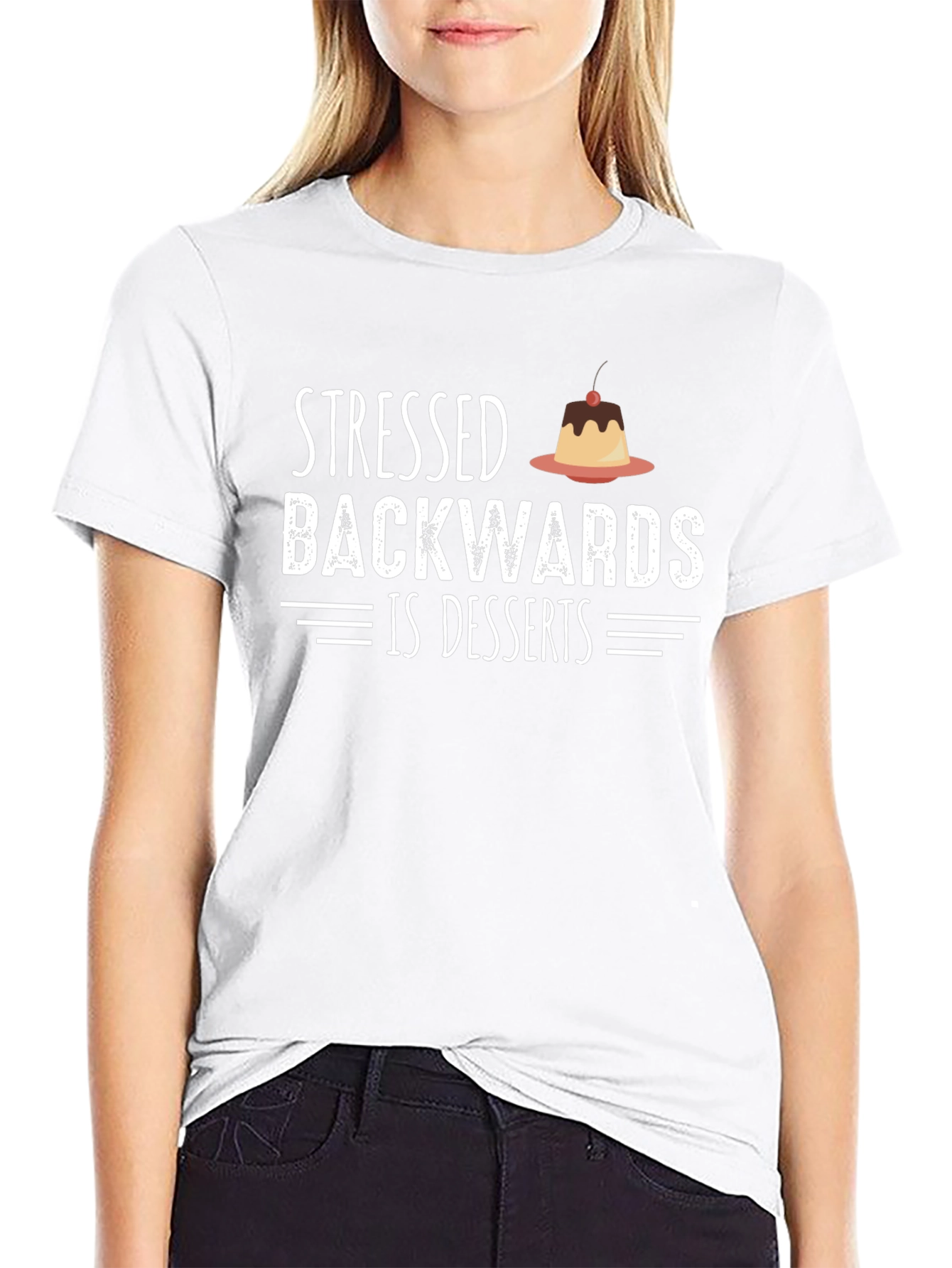 Stressed Backwards Is Desserts T-Shirt Funny Foodie Tee