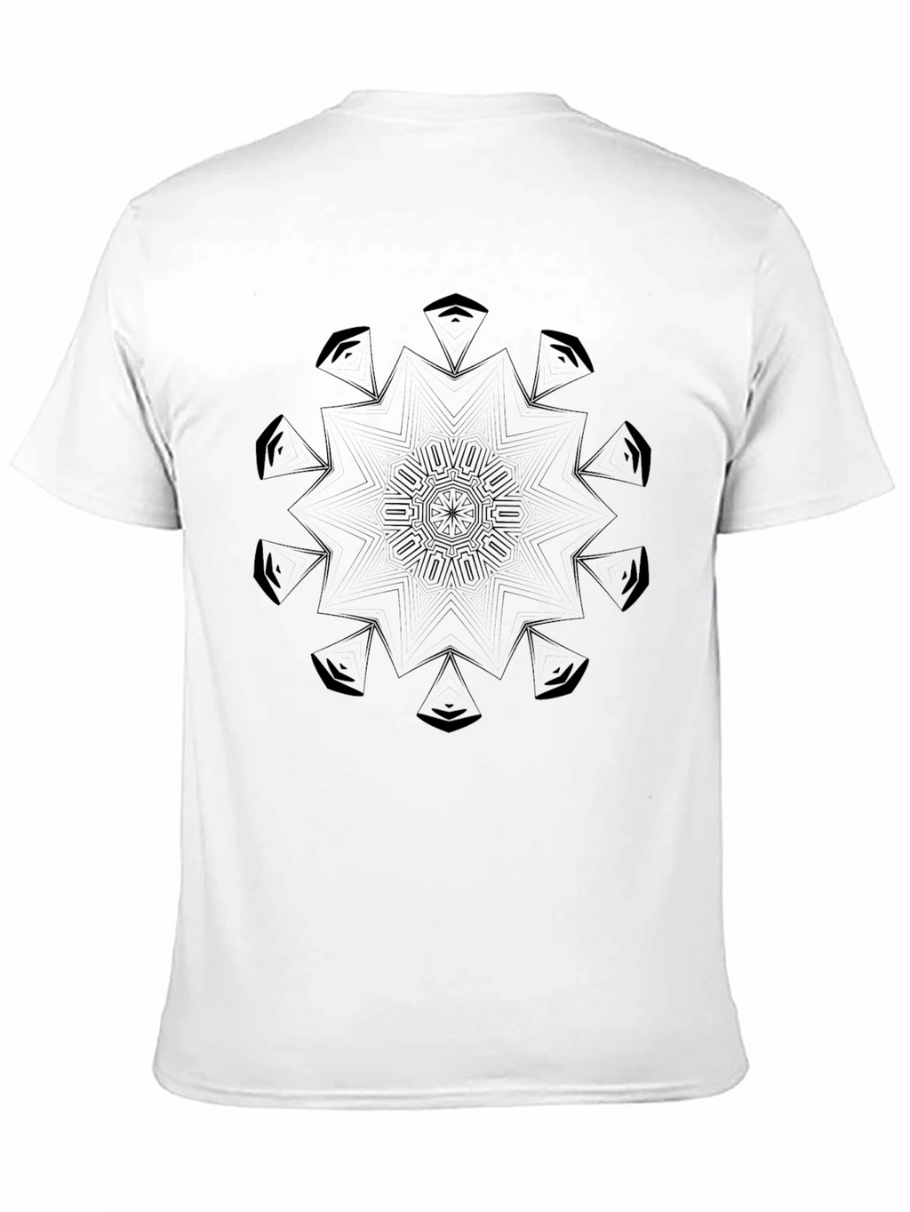 Geometric Mandala Black Tee