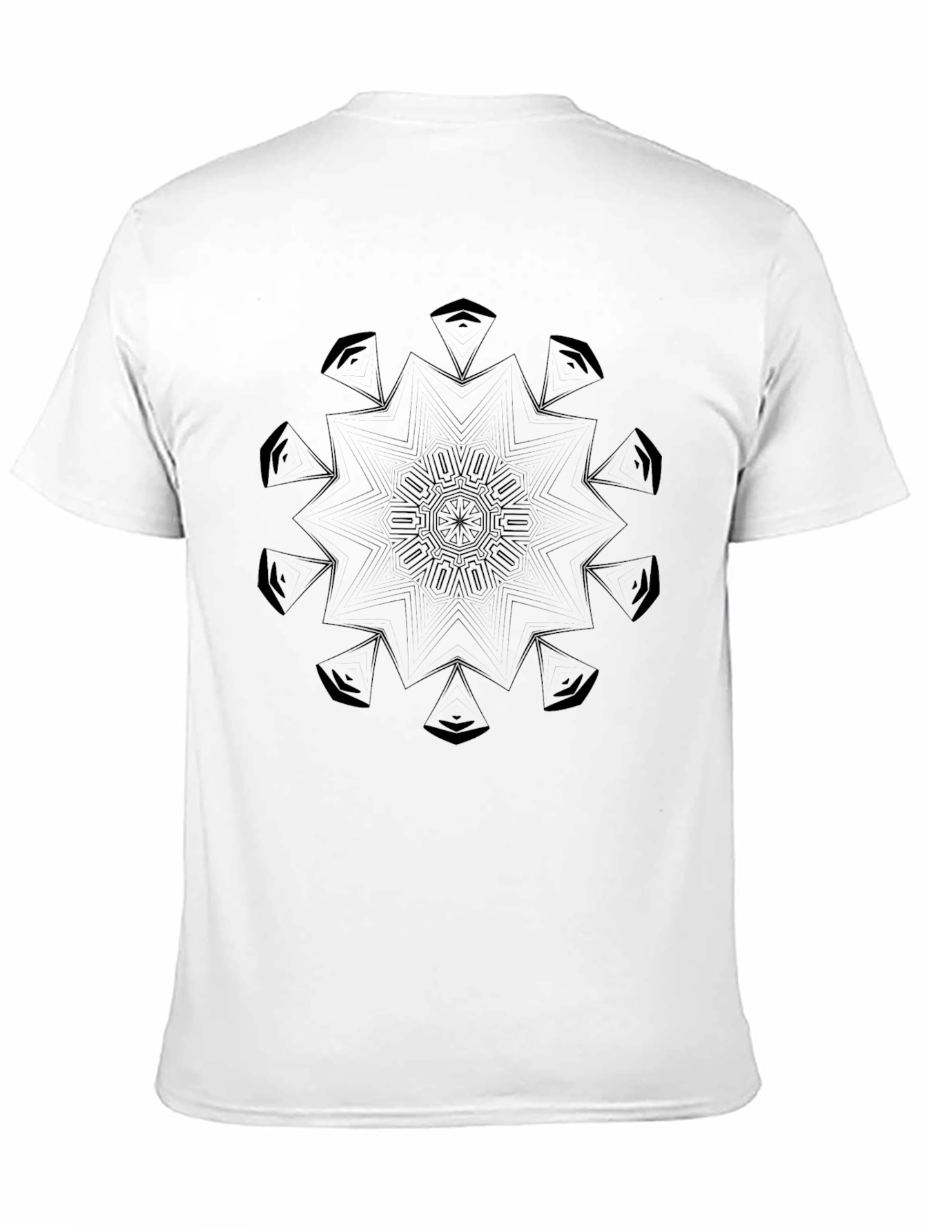 Geometric Mandala Black Tee