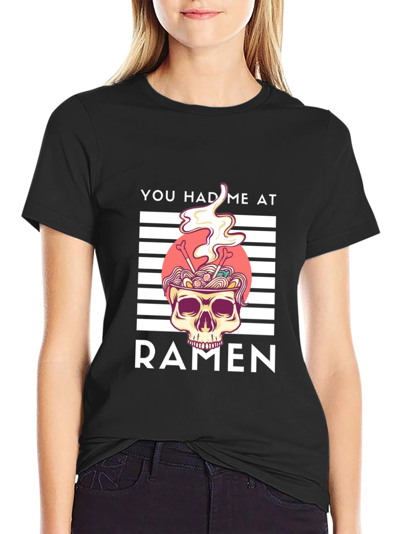 Ramen Skull Graphic Tee - You Had Me At Ramen Shirt