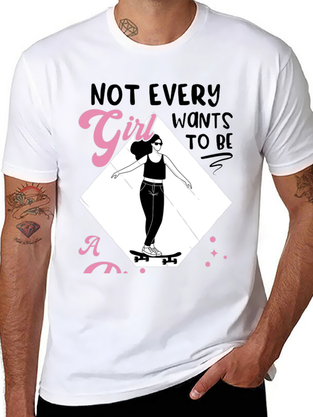 Skater Girl Graphic Tee - Not Every Girl Wants...