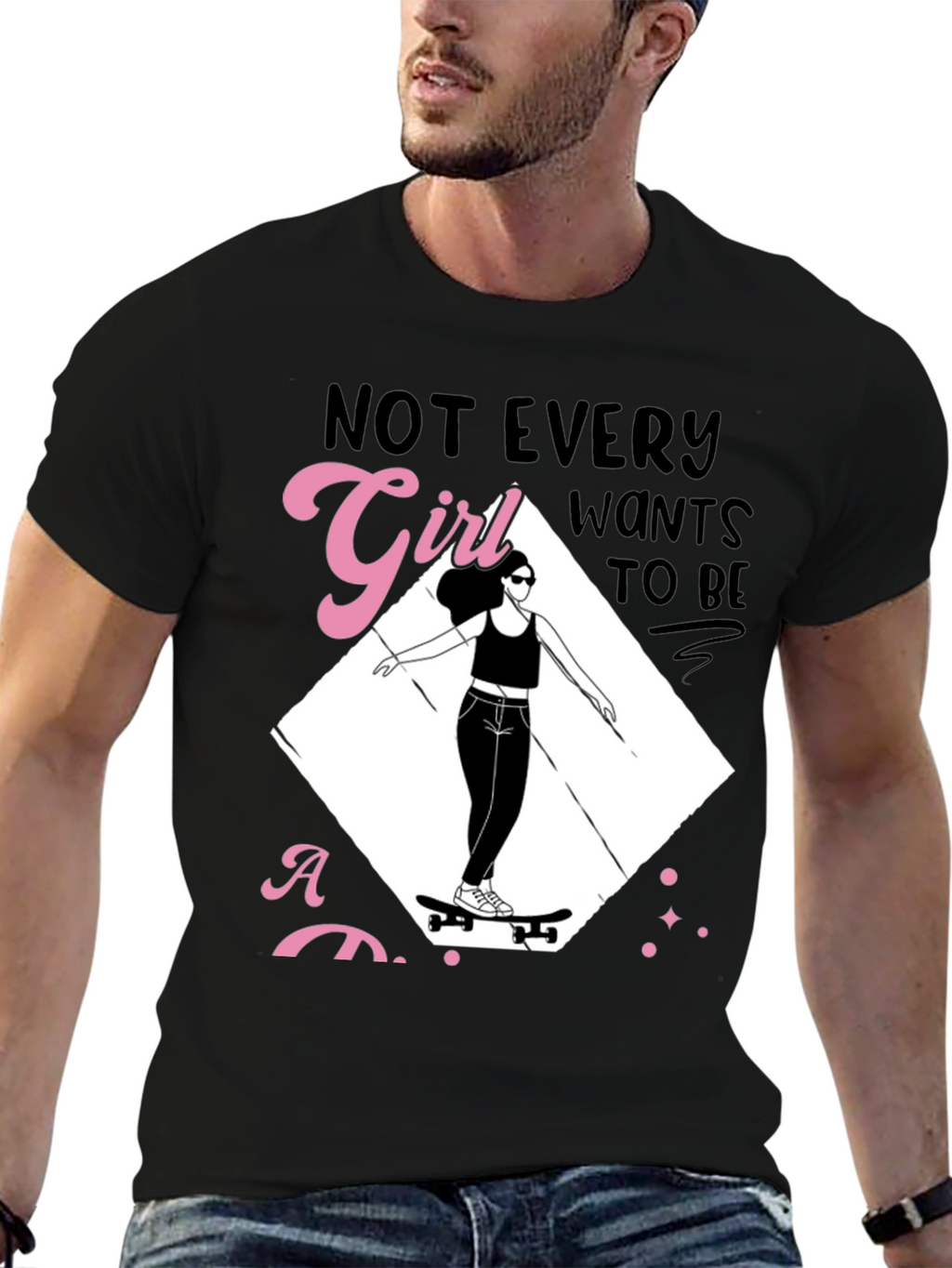 Skater Girl Graphic Tee - Not Every Girl Wants...