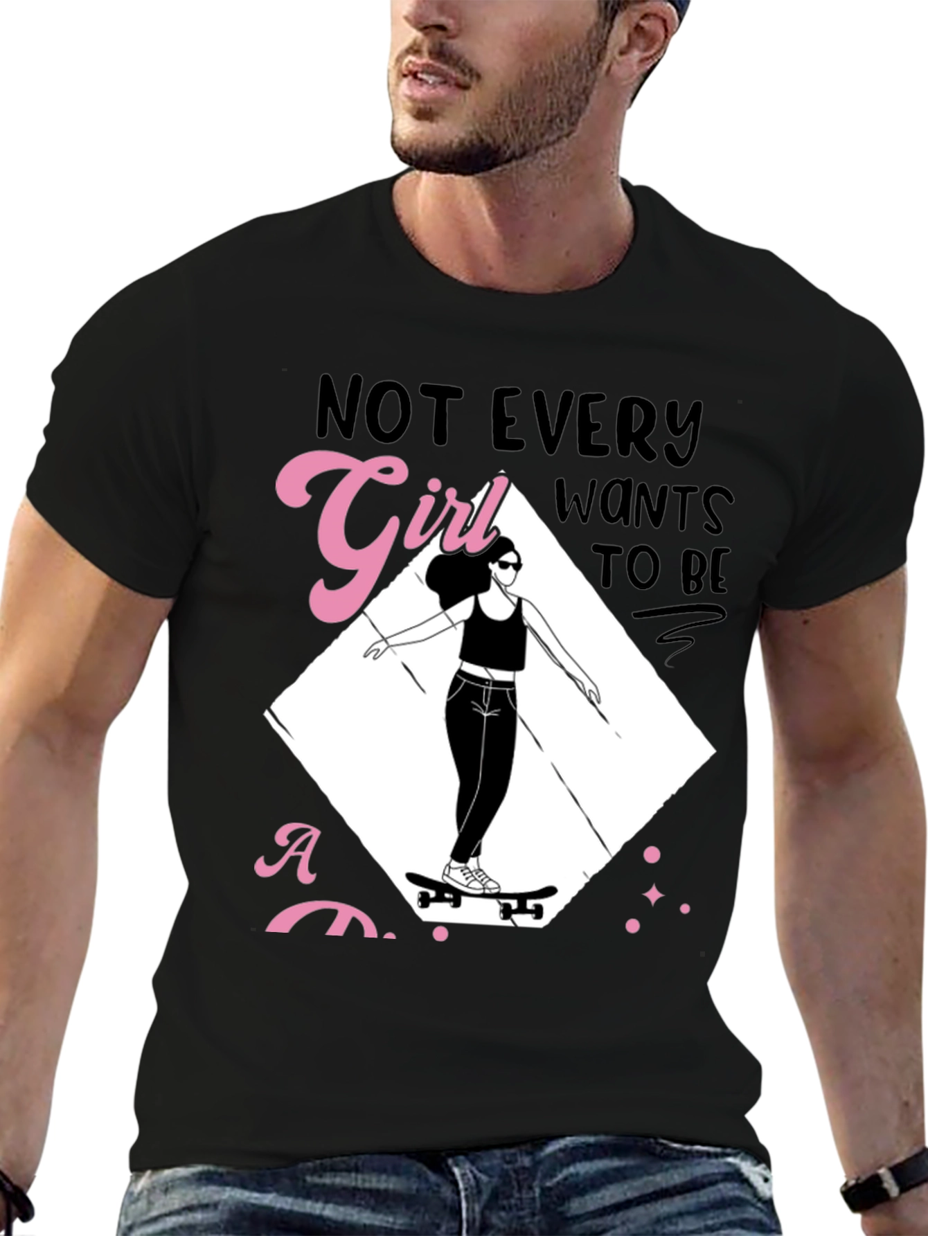 Skater Girl Graphic Tee - Not Every Girl Wants...