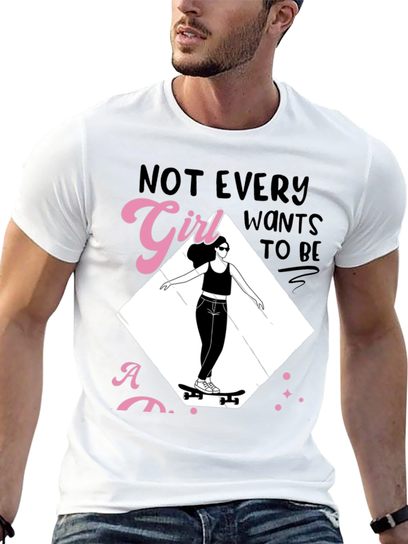 Skater Girl Graphic Tee - Not Every Girl Wants...