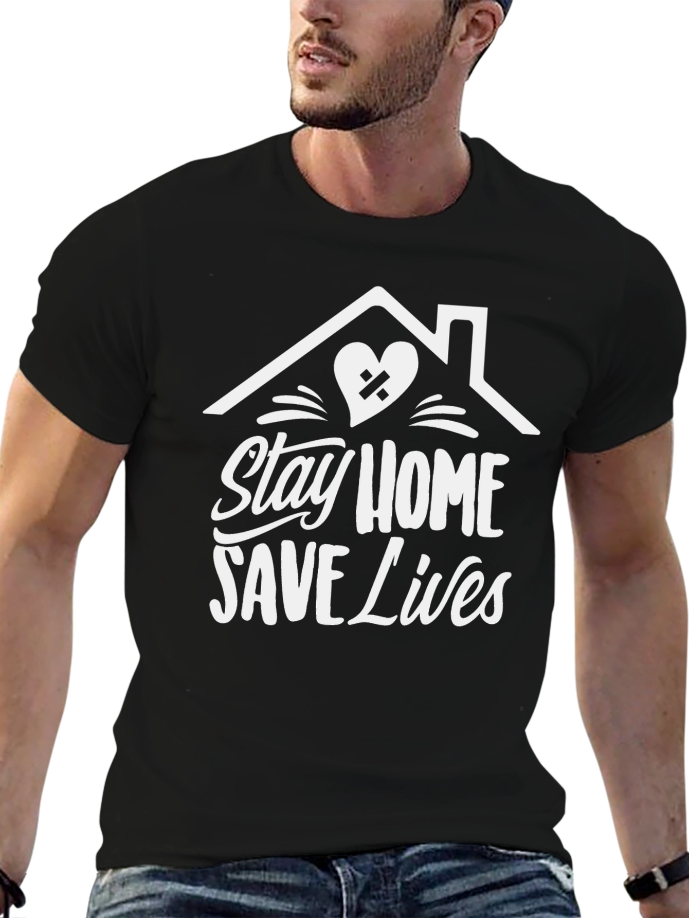 Stay Home Save Lives Graphic Tee