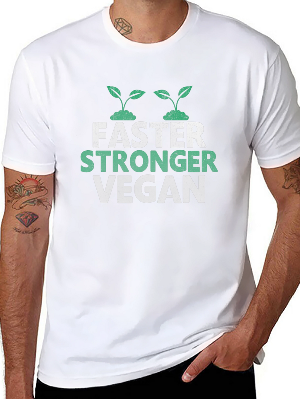Vegan Stronger Faster T-Shirt - Unisex