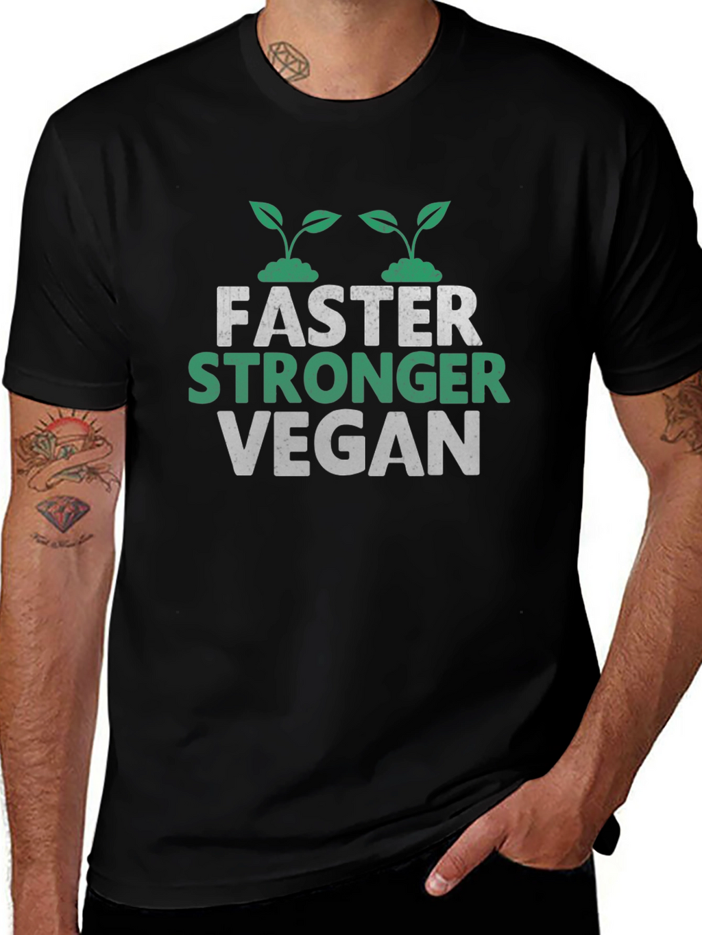 Vegan Stronger Faster T-Shirt - Unisex