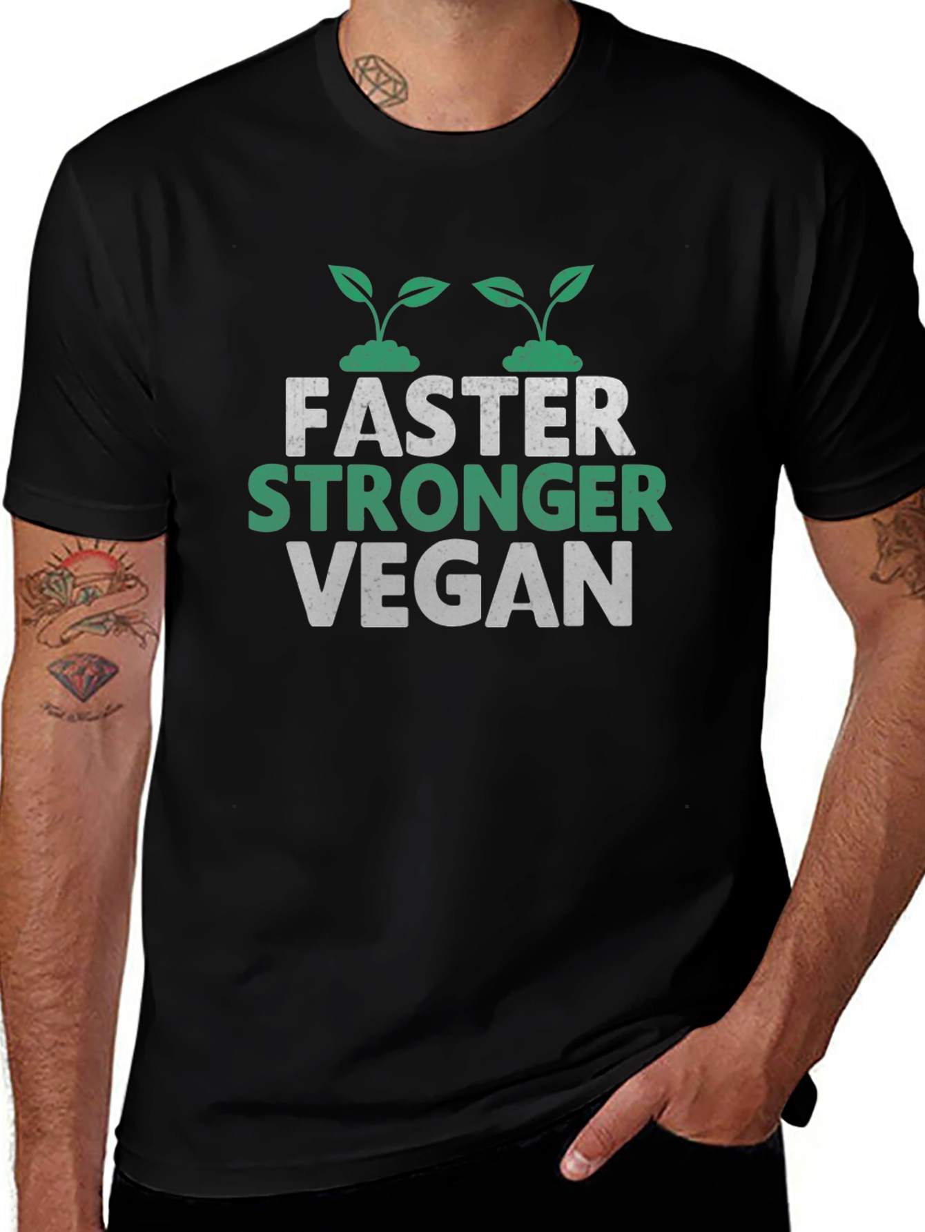 Vegan Stronger Faster T-Shirt - Unisex