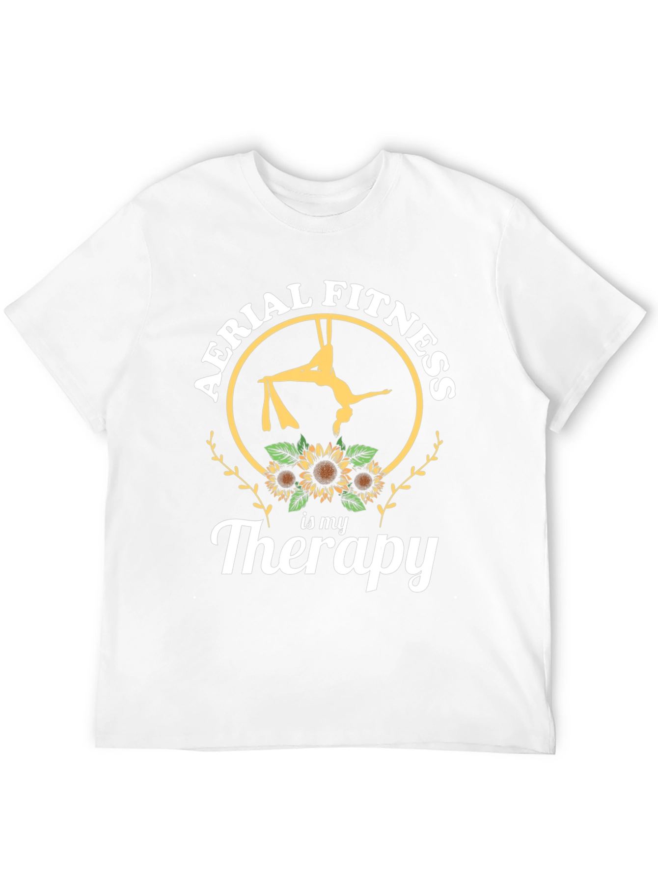 Aerial Fitness is My Therapy Black T-Shirt