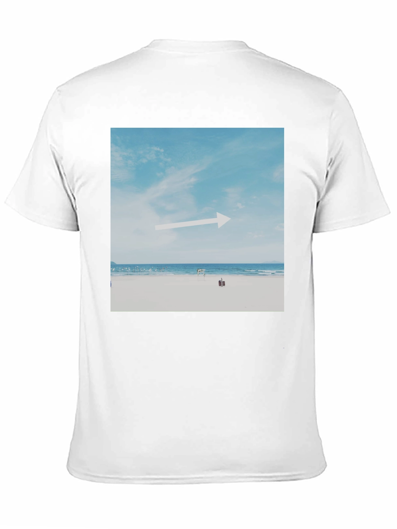 Beach Arrow Graphic Black T-Shirt