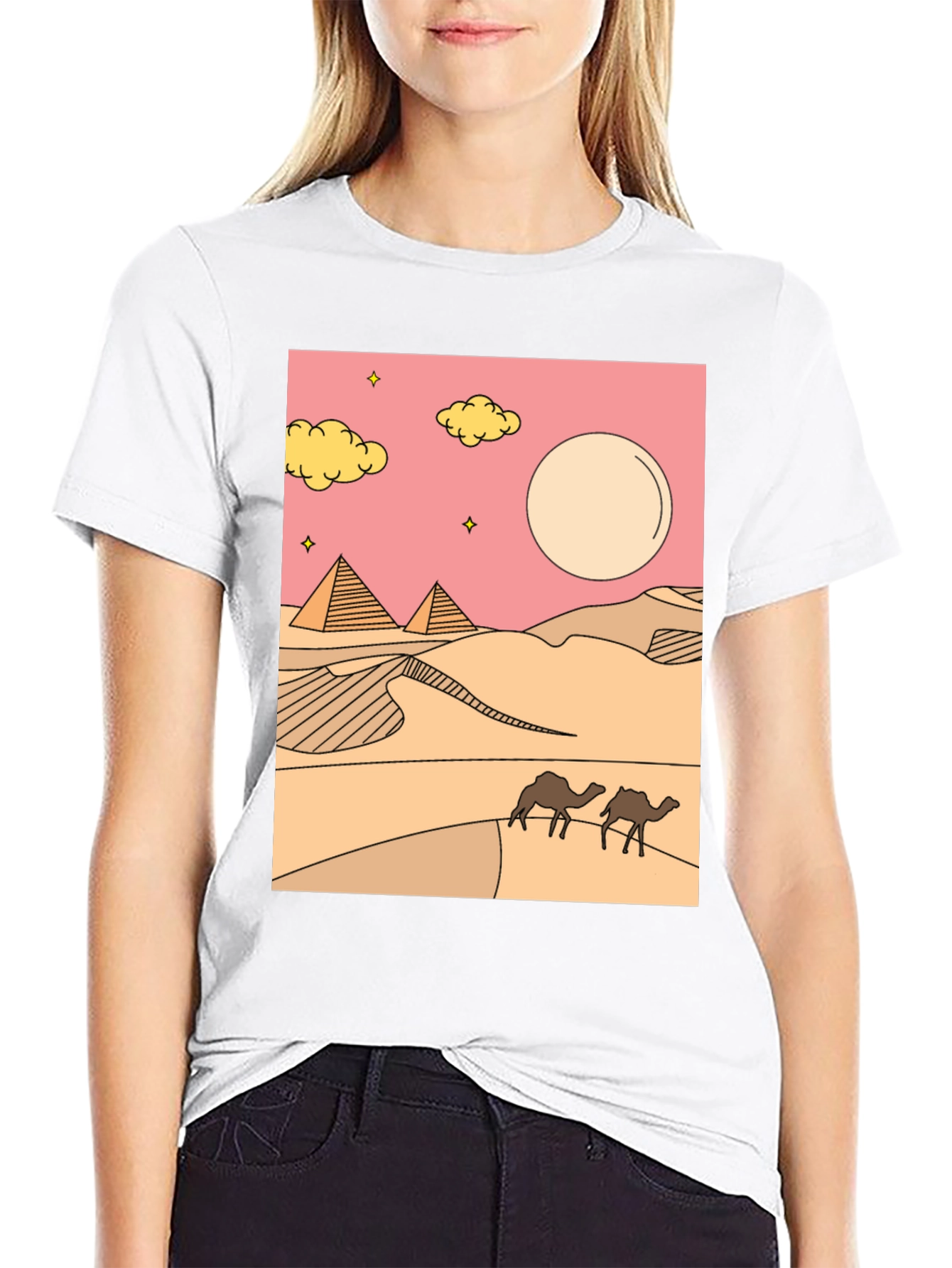 Desert Graphic Tee - Black Cotton Blend