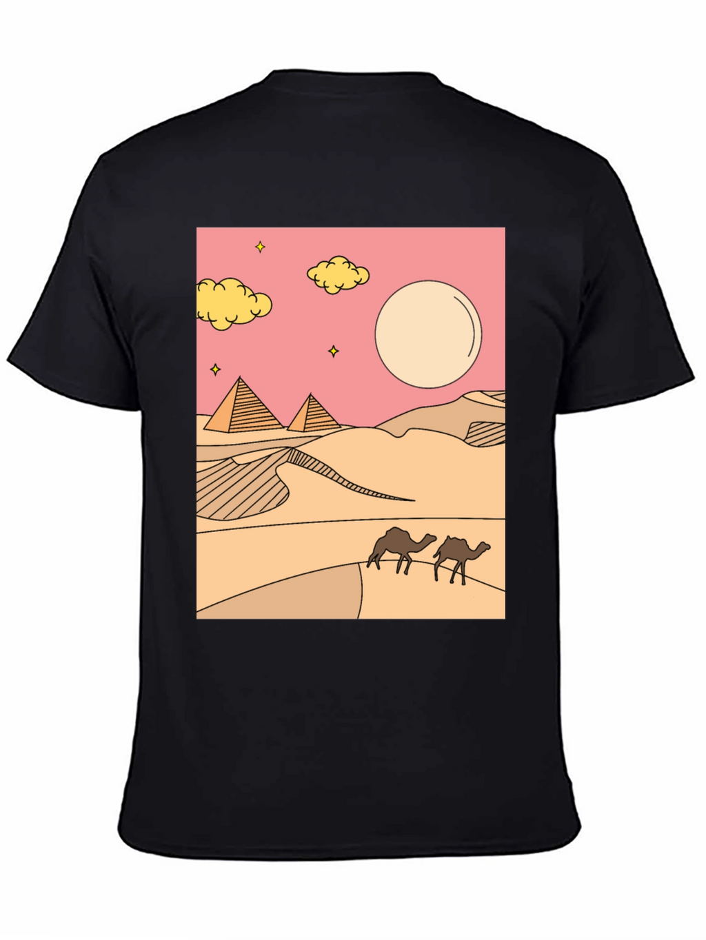 Desert Graphic Tee - Black Cotton Blend