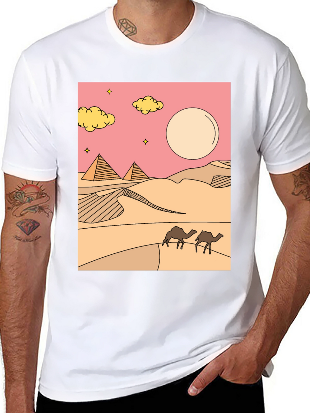 Desert Graphic Tee - Black Cotton Blend