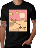 Desert Graphic Tee - Black Cotton Blend
