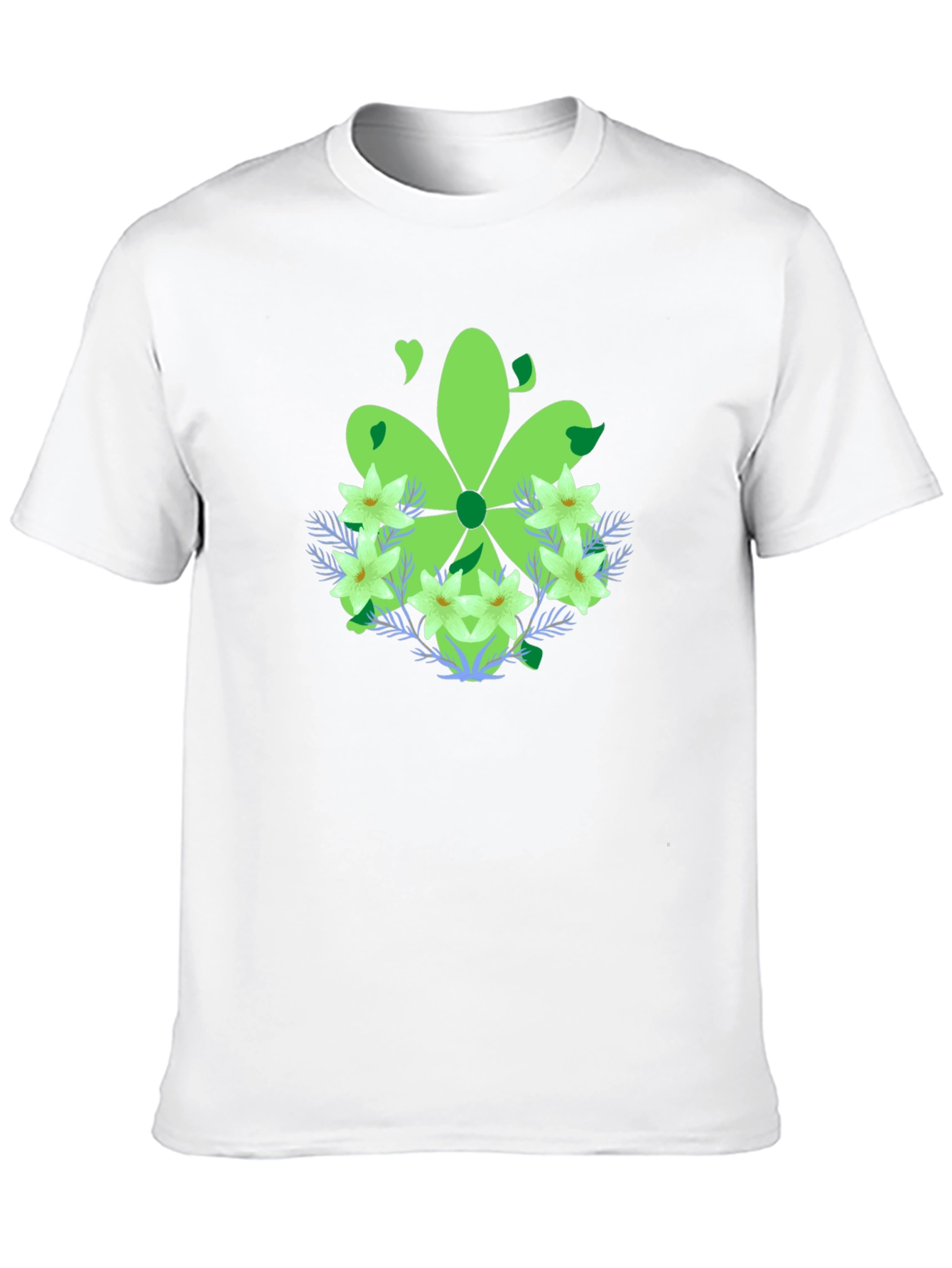 Green Floral Graphic T-Shirt