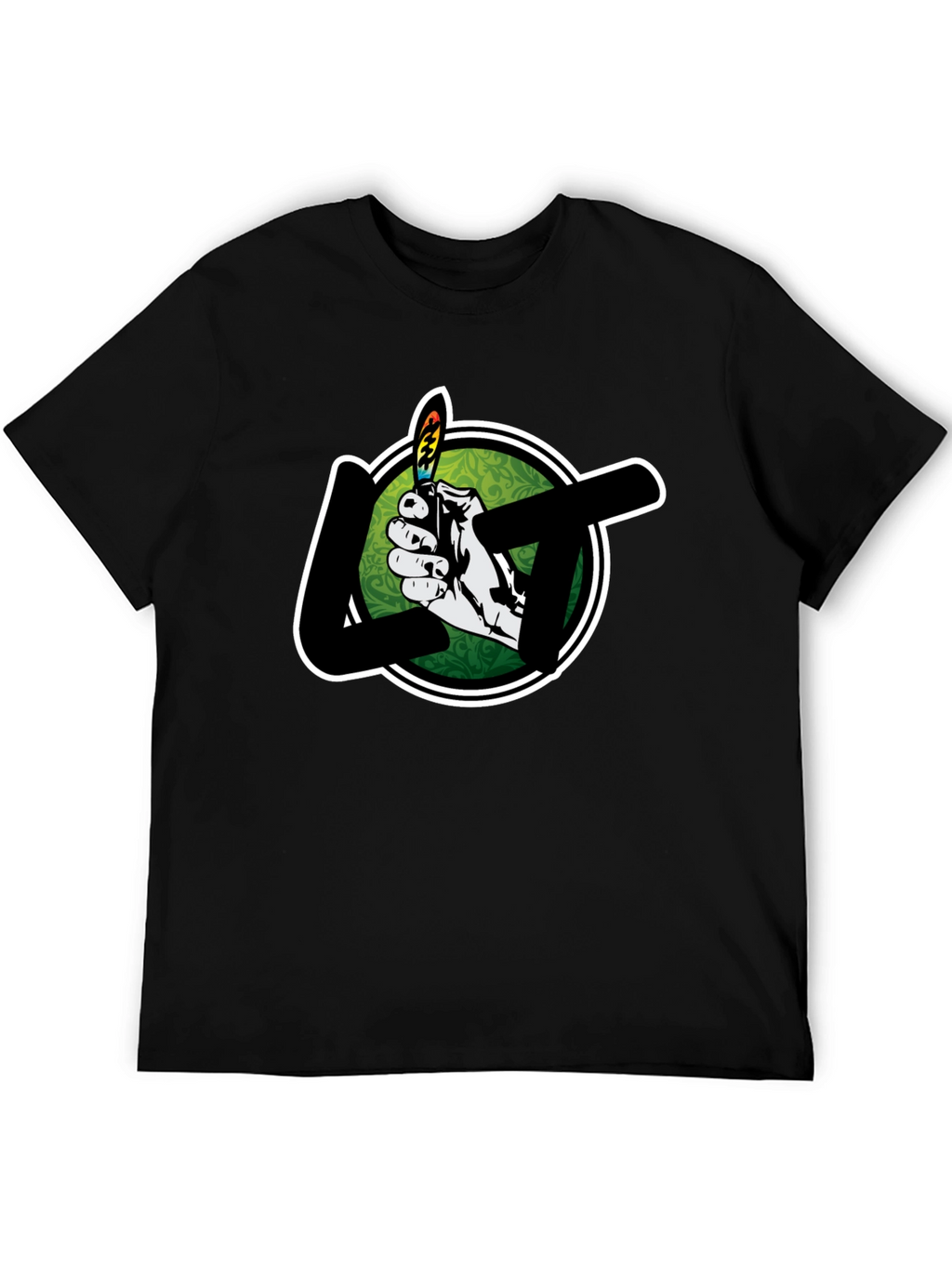 Lighter Graphic Tee - Stylish Black T-Shirt