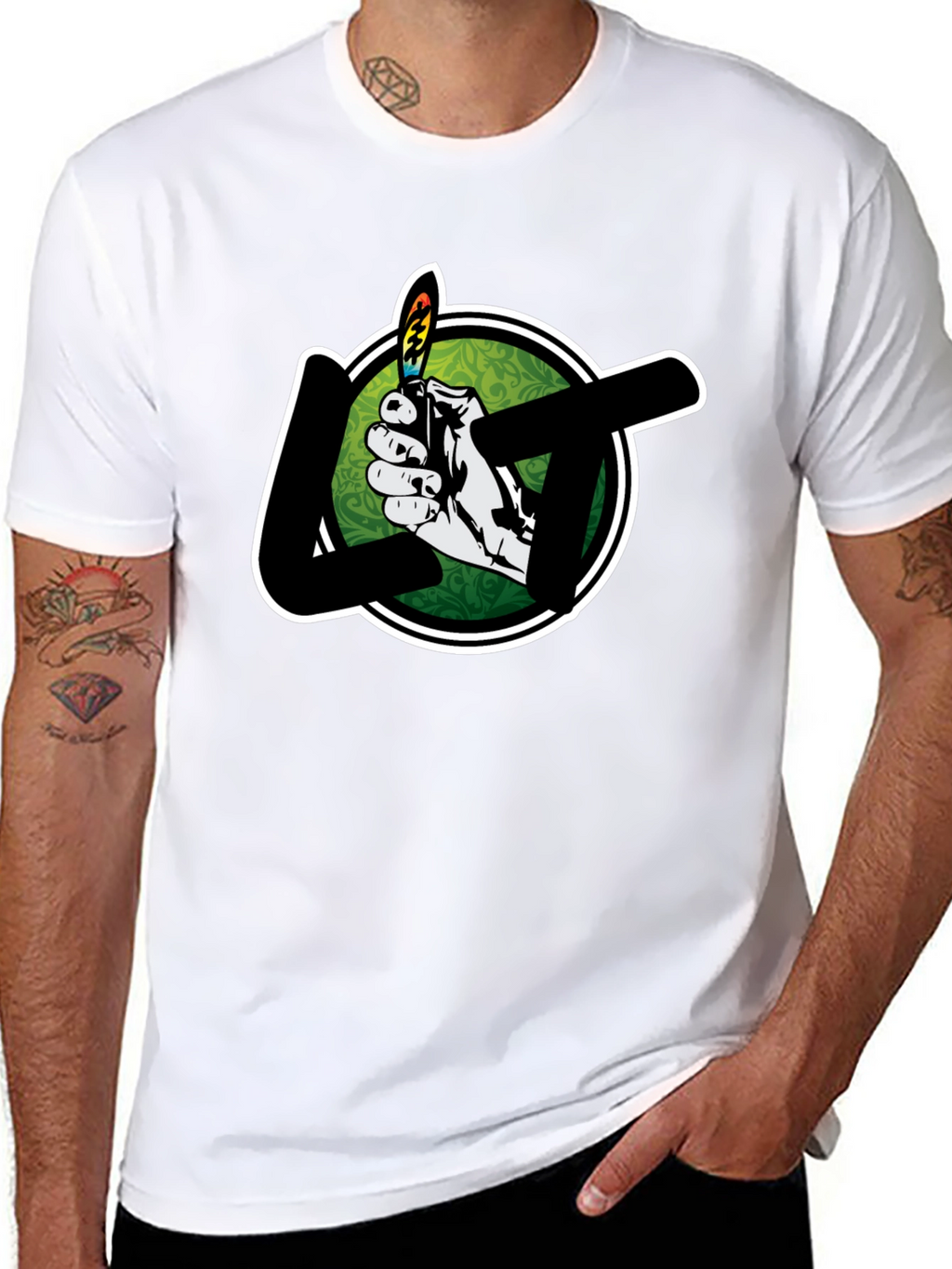 Lighter Graphic Tee - Stylish Black T-Shirt