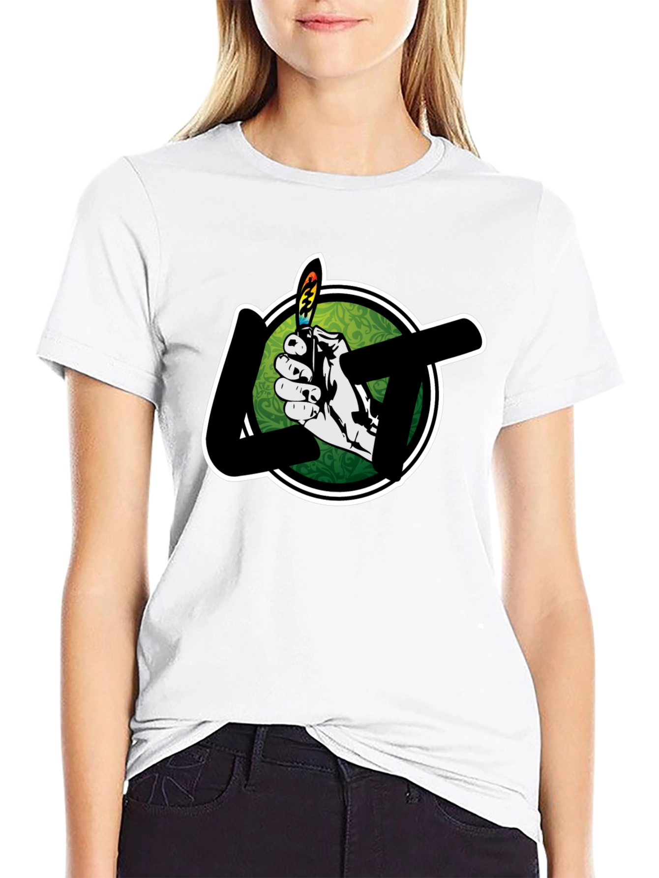 Lighter Graphic Tee - Stylish Black T-Shirt