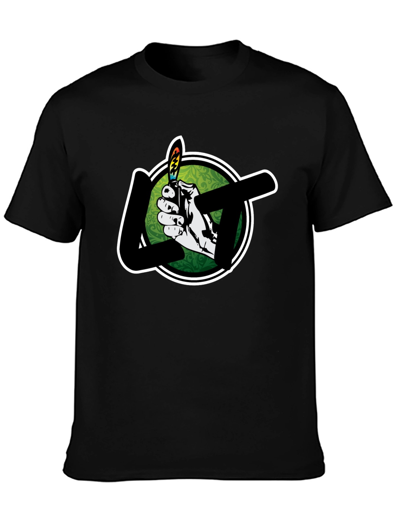 Lighter Graphic Tee - Stylish Black T-Shirt