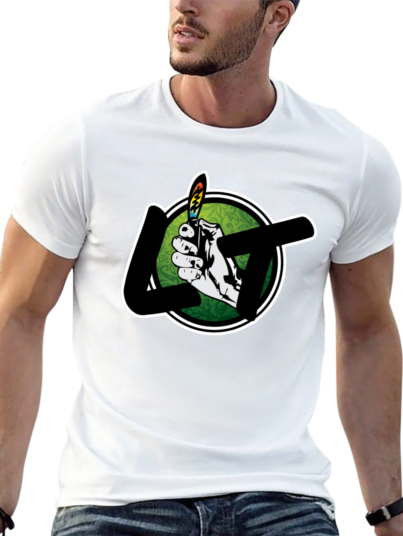 Lighter Graphic Tee - Stylish Black T-Shirt