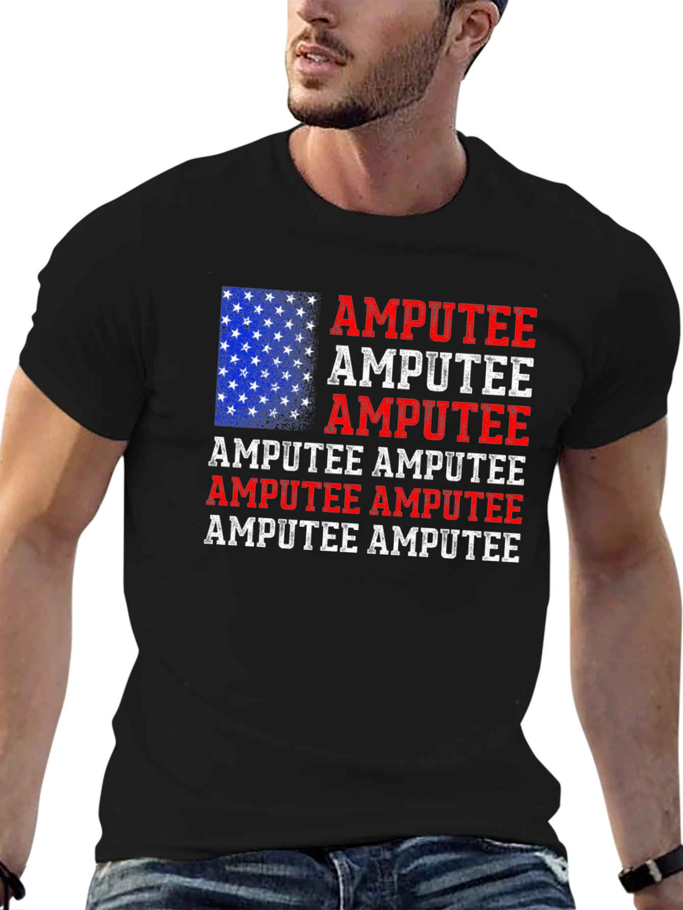 Amputee USA Flag Graphic Tee