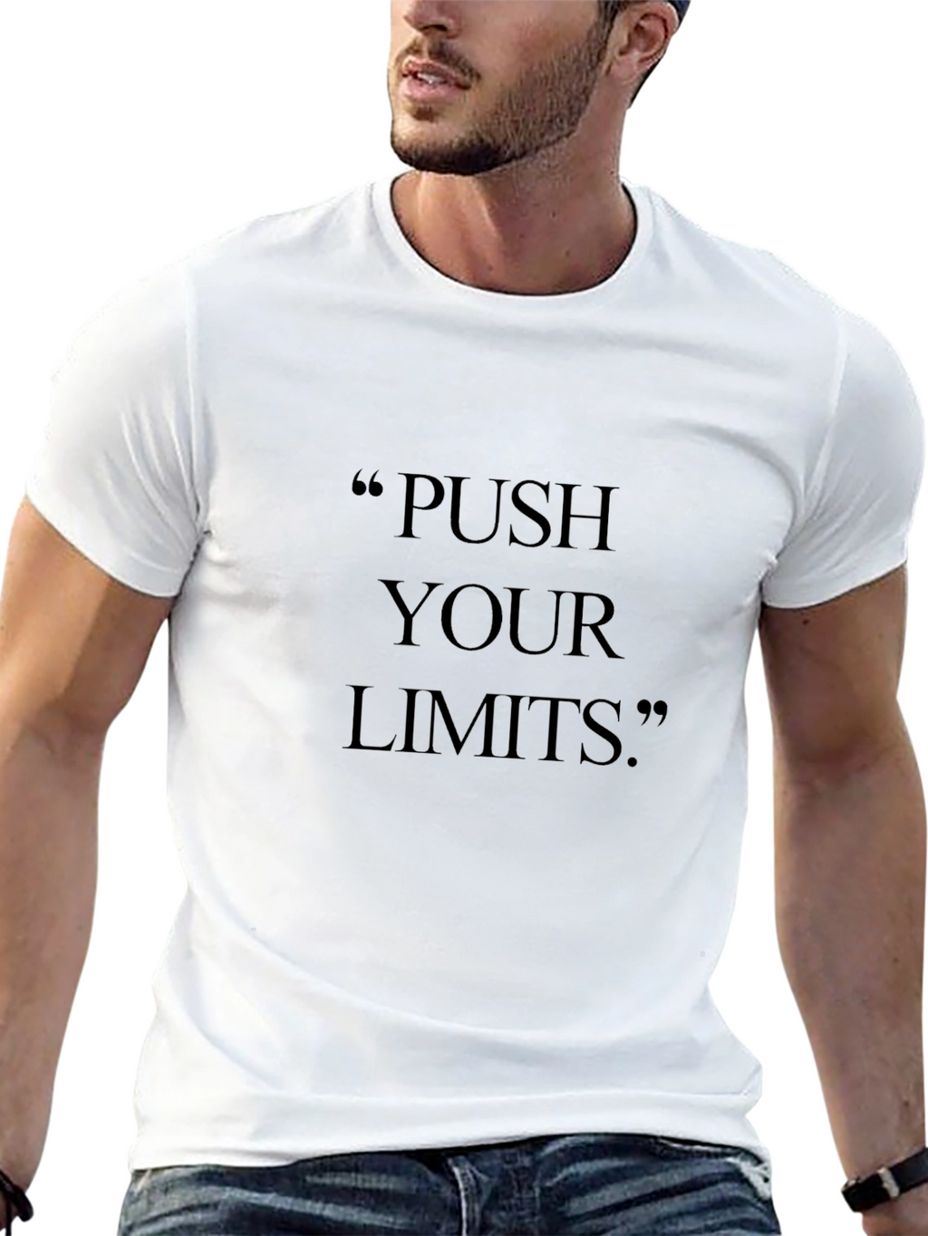 Push Your Limits Black Graphic Tee