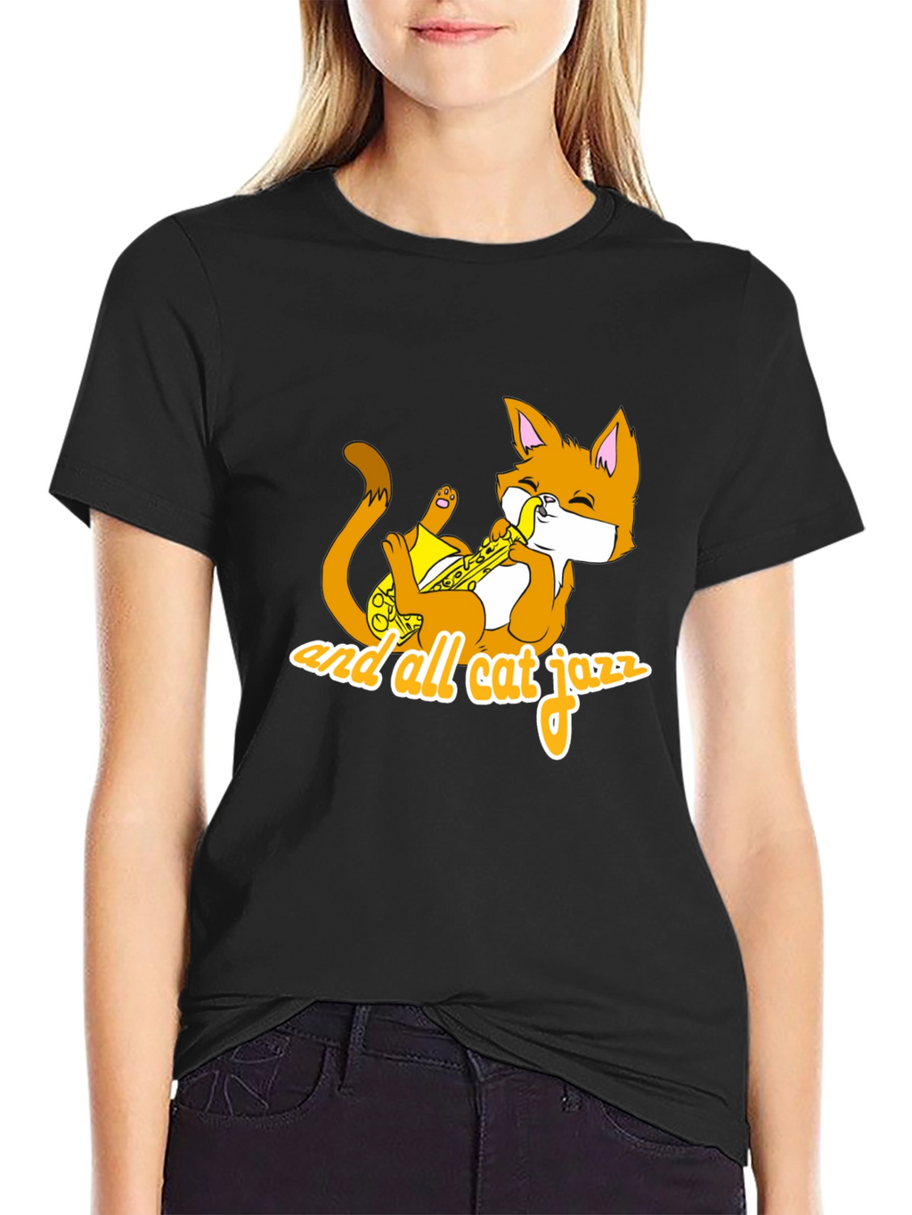 Cool Cat Jazz Black T-Shirt