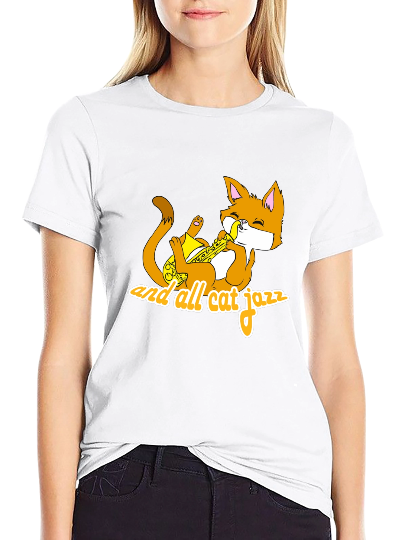 Cool Cat Jazz Black T-Shirt