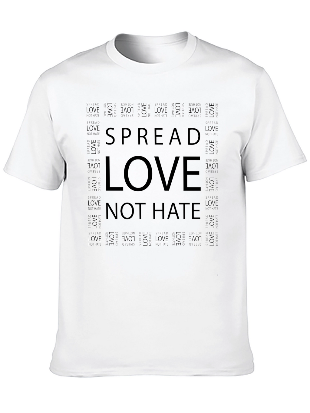 Spread Love Not Hate Graphic T-Shirt