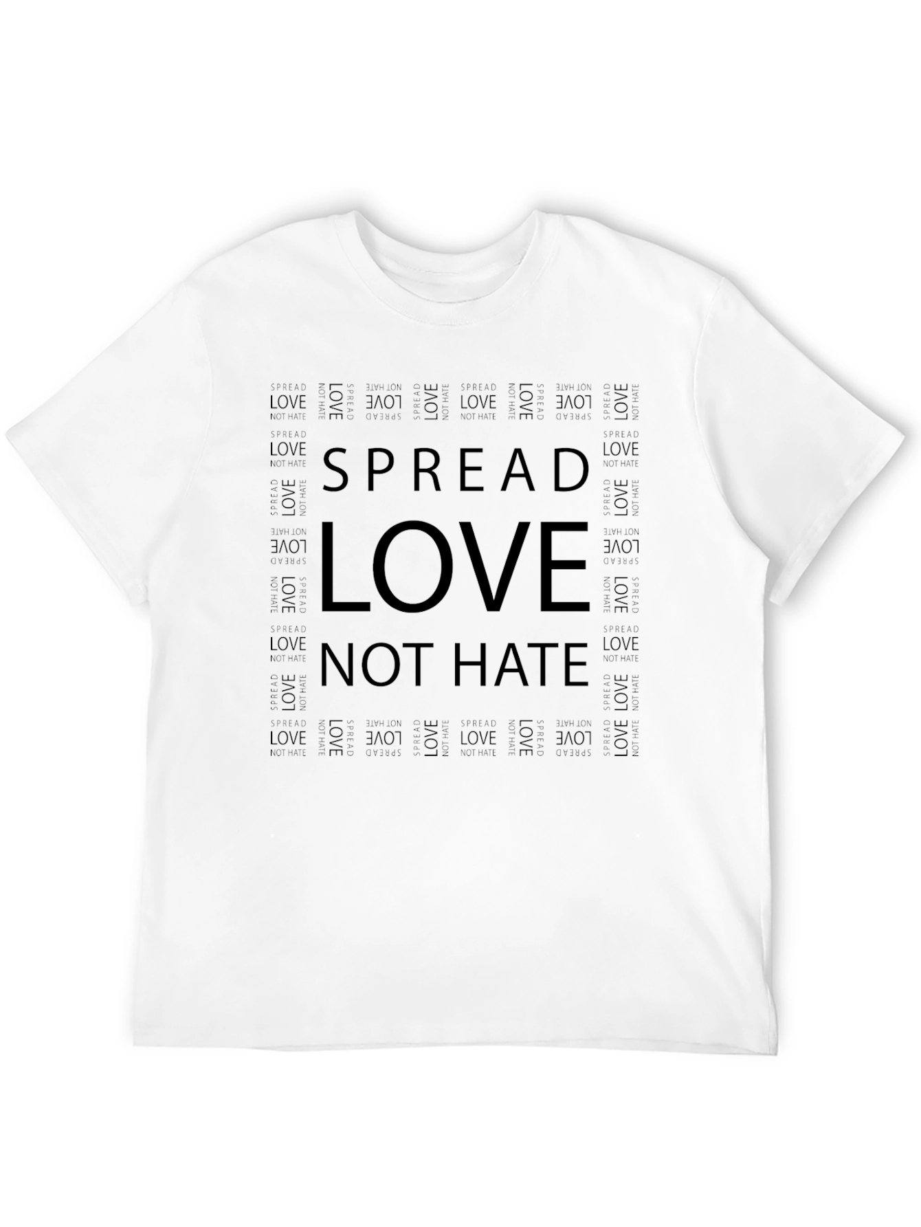 Spread Love Not Hate Graphic T-Shirt