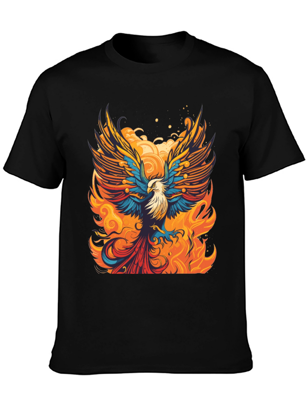 Phoenix Fire Bird Graphic Tee - Bold Artistic Design