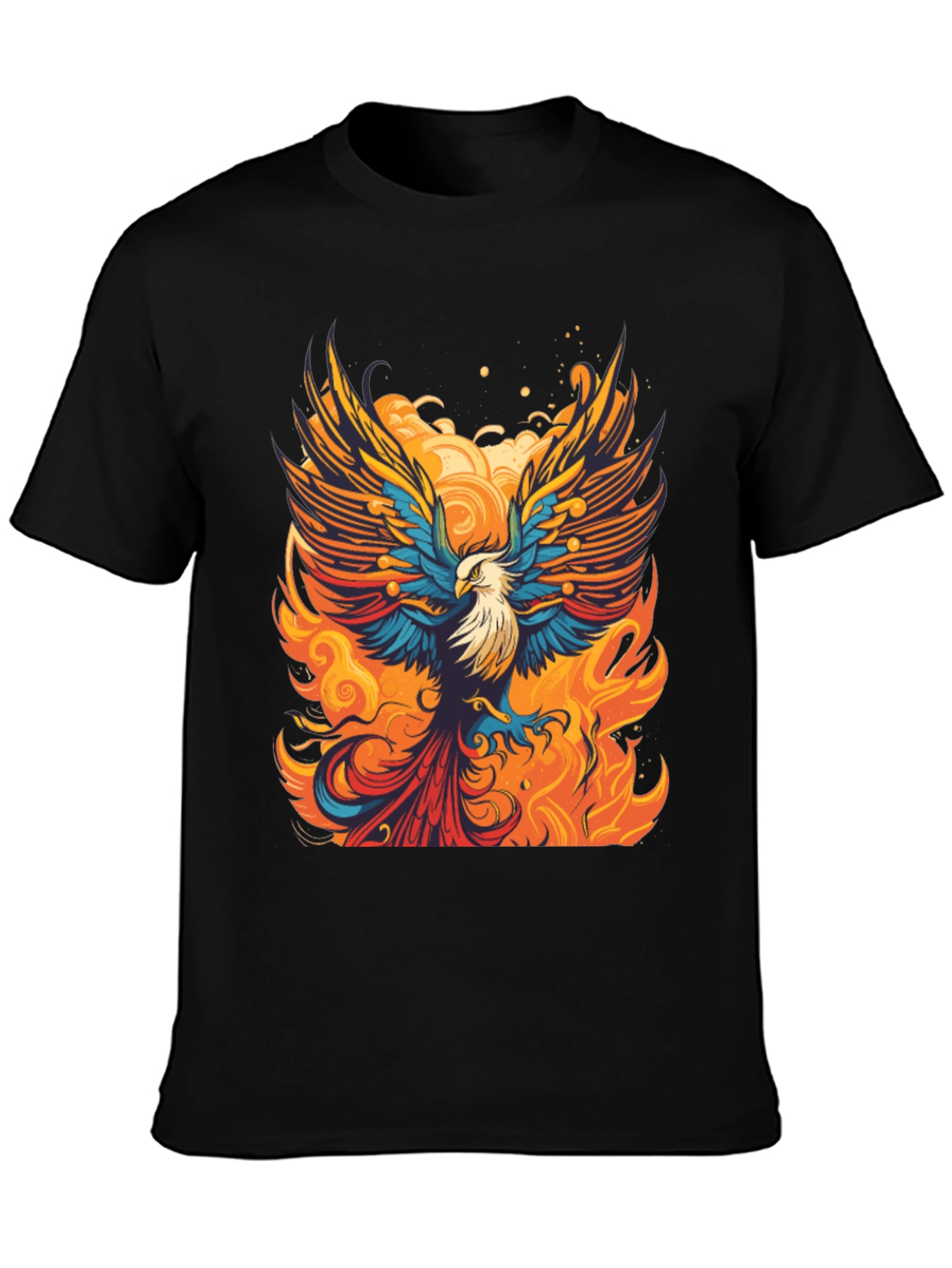Phoenix Fire Bird Graphic Tee - Bold Artistic Design