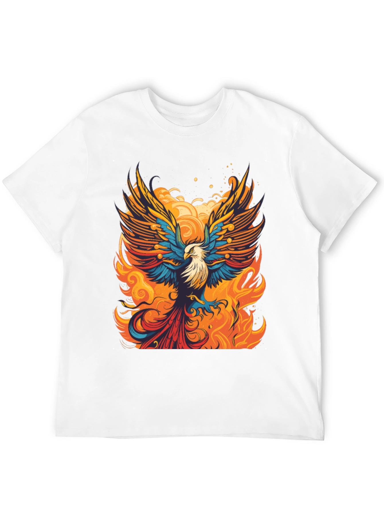 Phoenix Fire Bird Graphic Tee - Bold Artistic Design