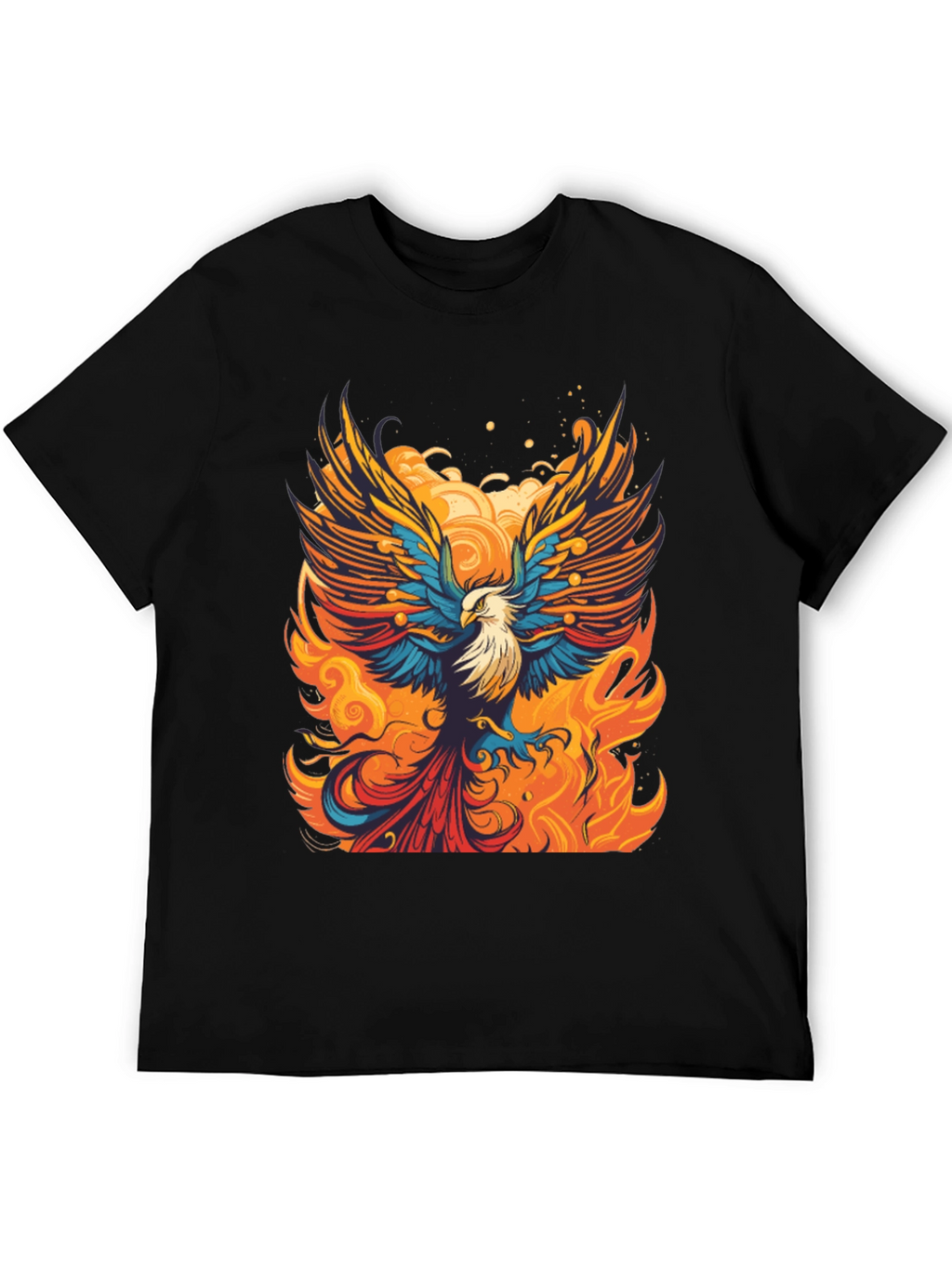 Phoenix Fire Bird Graphic Tee - Bold Artistic Design