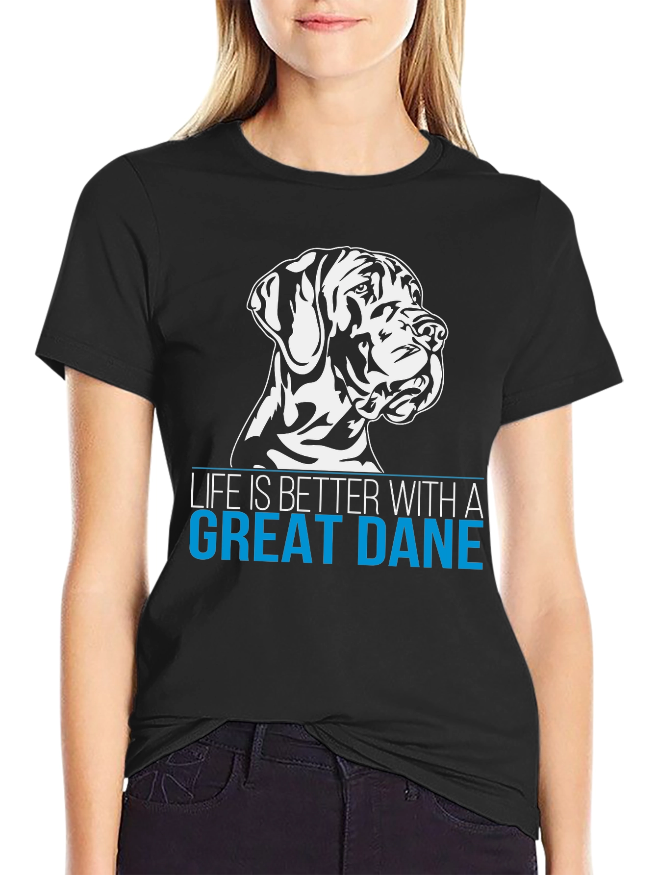 Life Is Better With A Great Dane T-Shirt – Dog Lover Graphic Tee
