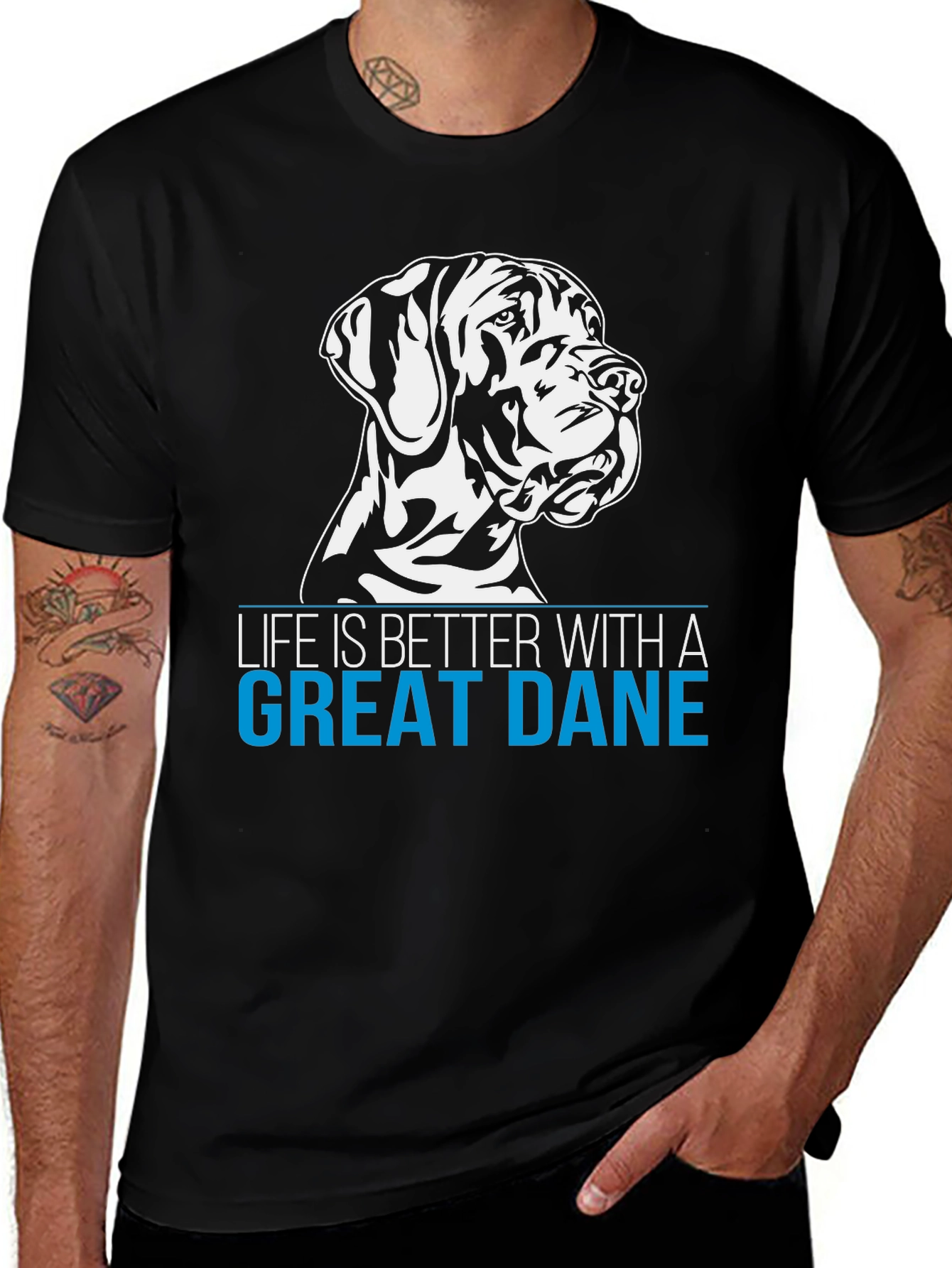 Life Is Better With A Great Dane T-Shirt – Dog Lover Graphic Tee