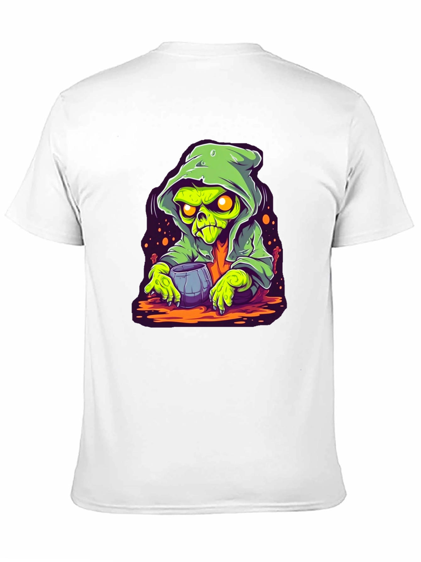 Grim Reaper Cartoon Graphic Black T-Shirt