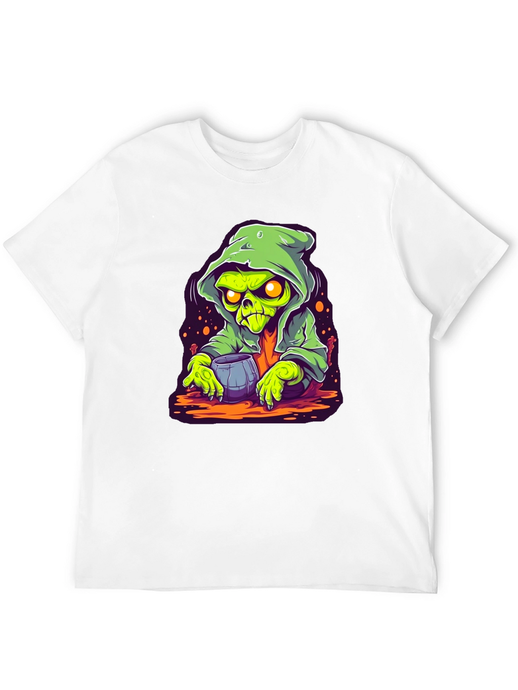 Grim Reaper Cartoon Graphic Black T-Shirt