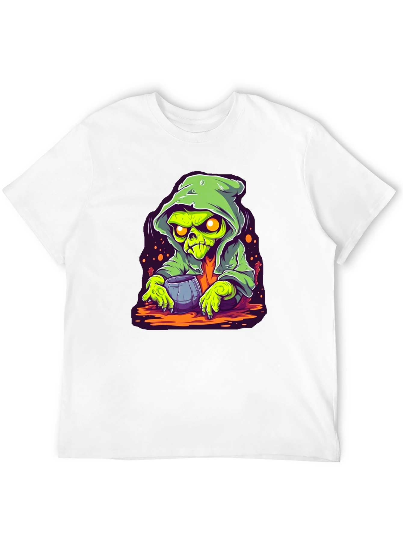 Grim Reaper Cartoon Graphic Black T-Shirt