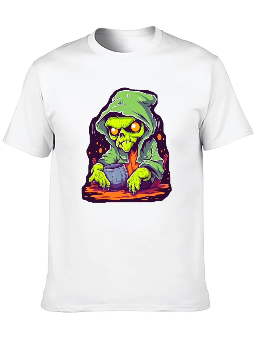 Grim Reaper Cartoon Graphic Black T-Shirt