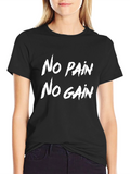 No Pain No Gain Graphic Tee - Black