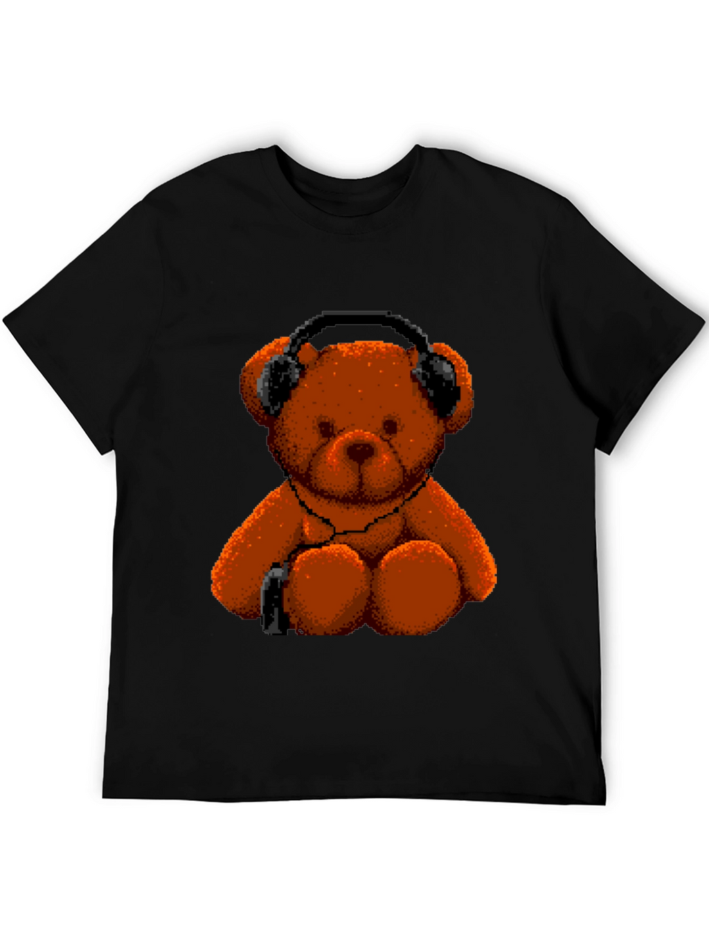 Pixel Teddy Bear T-Shirt - Music Lover Tee