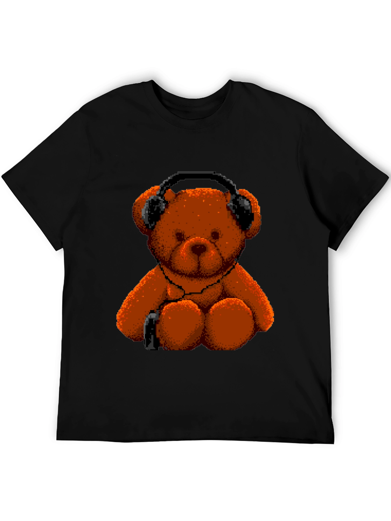 Pixel Teddy Bear T-Shirt - Music Lover Tee