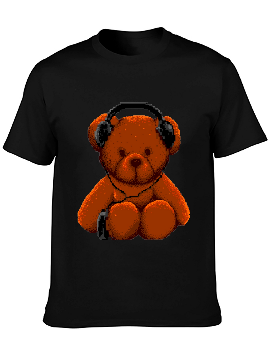 Pixel Teddy Bear T-Shirt - Music Lover Tee