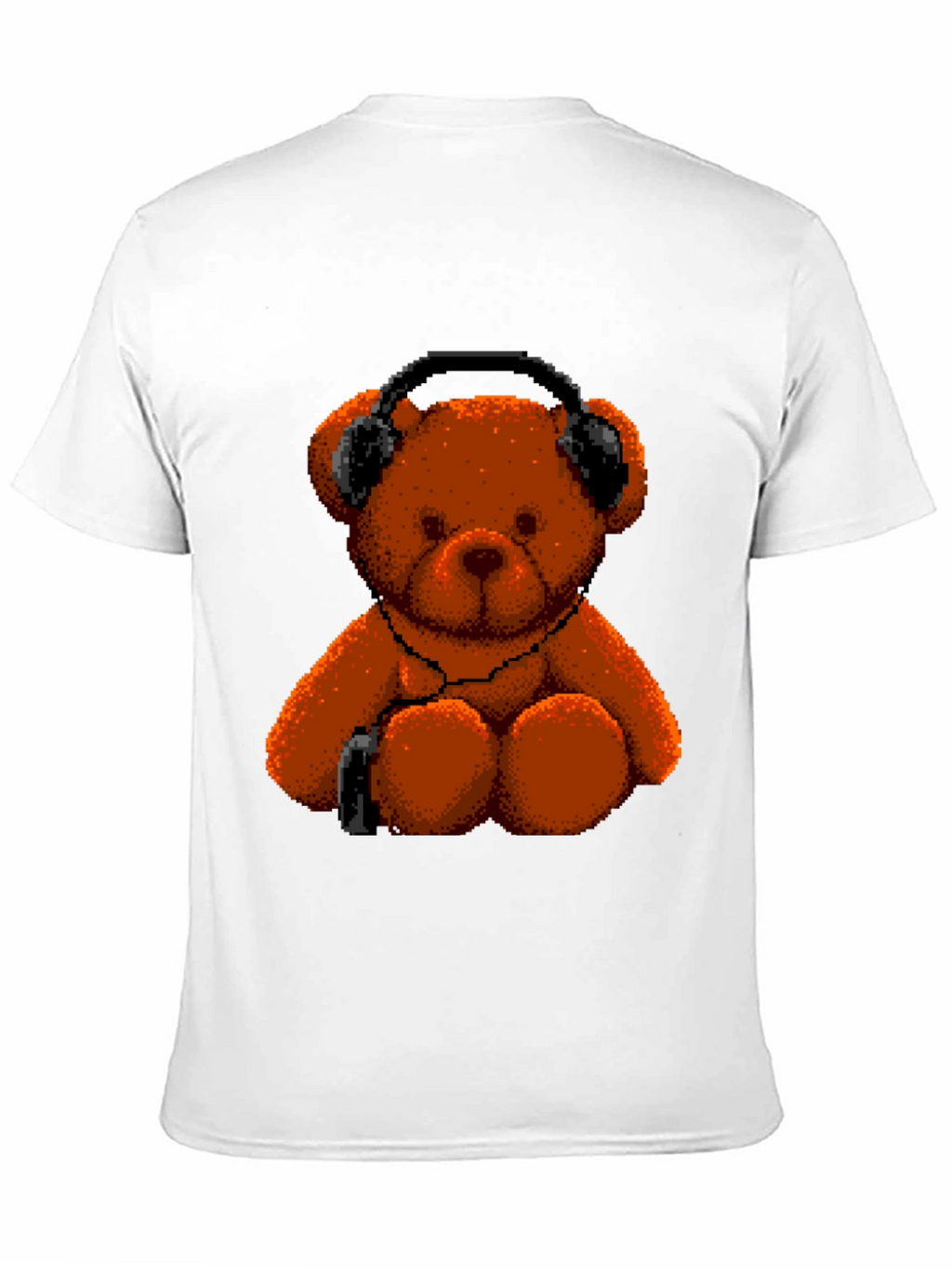 Pixel Teddy Bear T-Shirt - Music Lover Tee