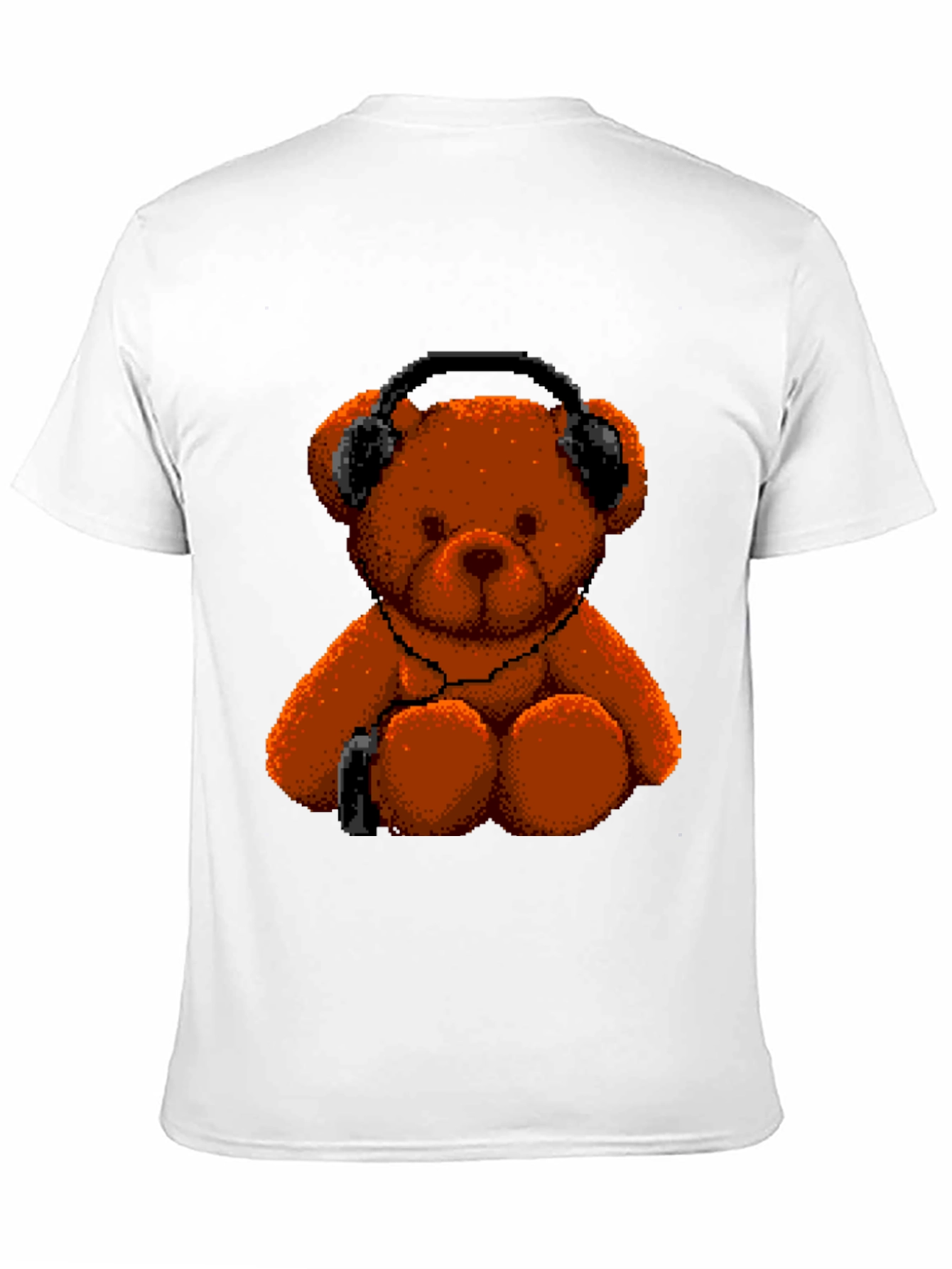 Pixel Teddy Bear T-Shirt - Music Lover Tee
