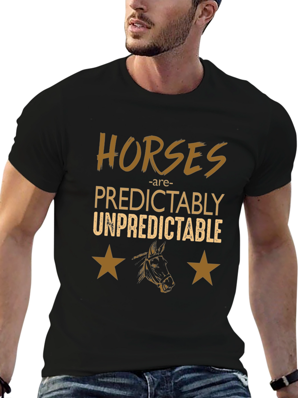 Horses Predictably Unpredictable Graphic Tee