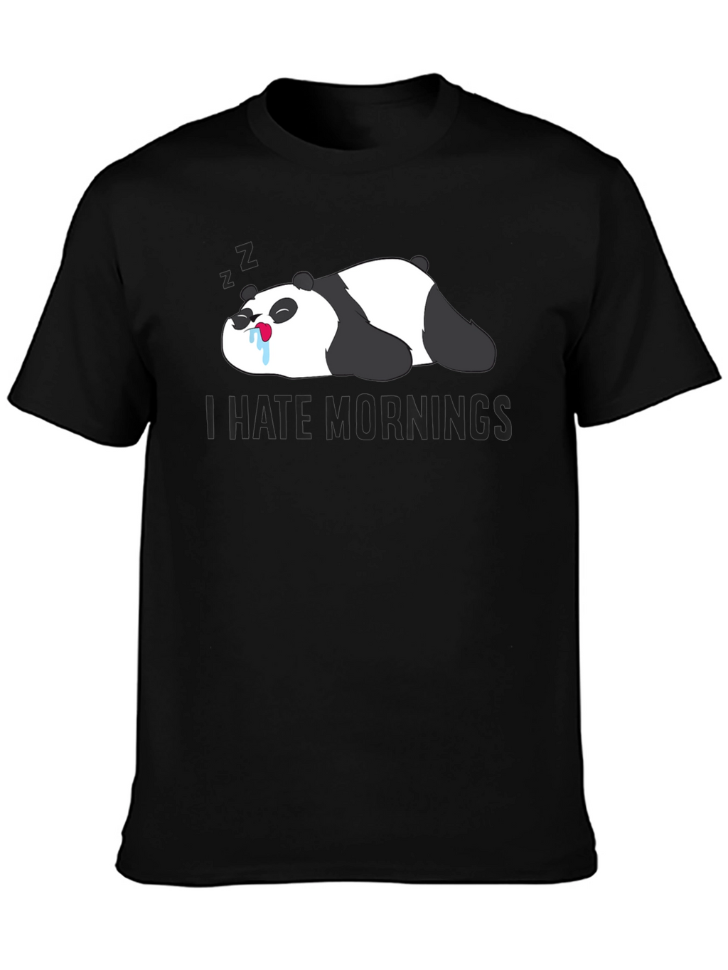 I Hate Mornings Panda Graphic Tee
