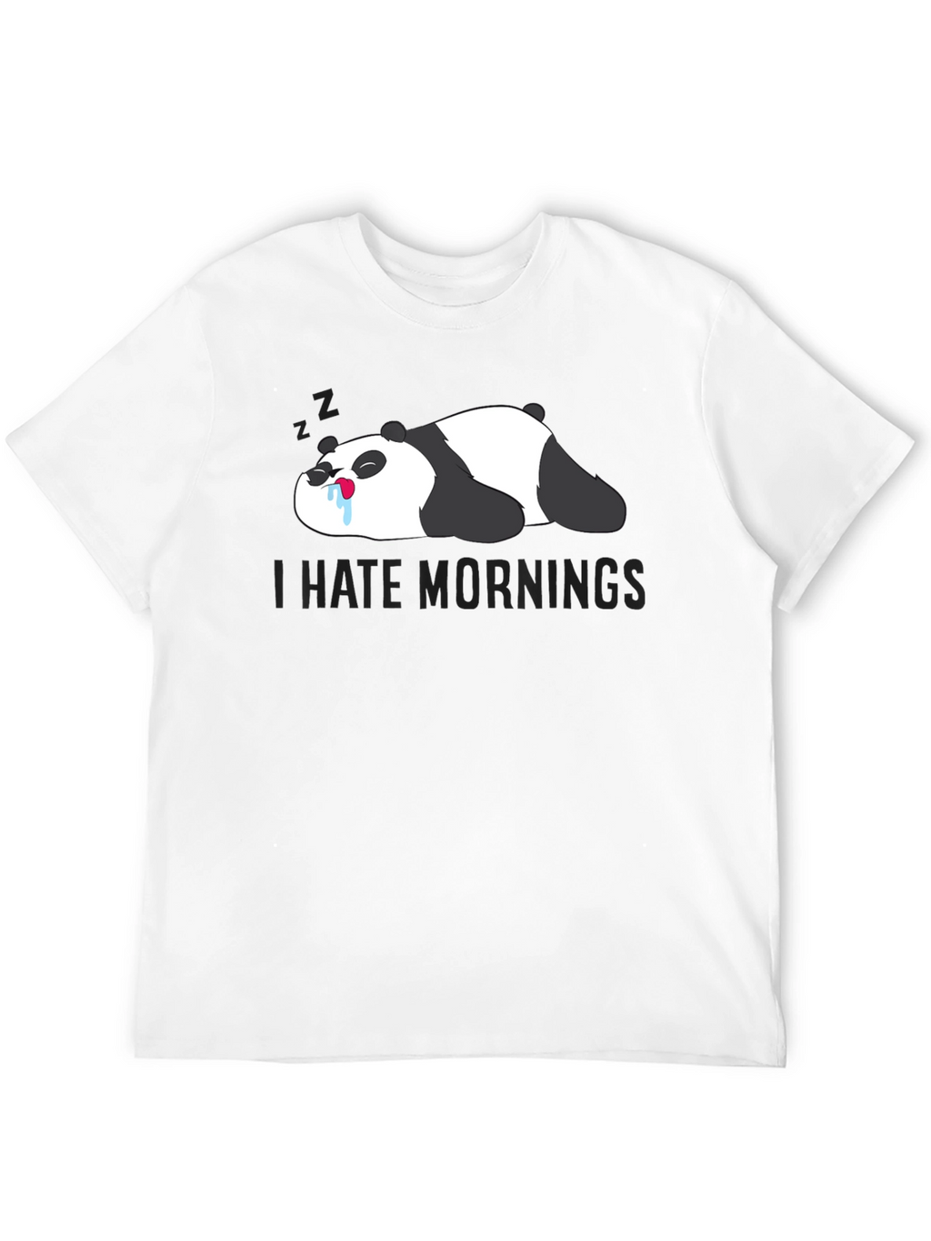 I Hate Mornings Panda Graphic Tee
